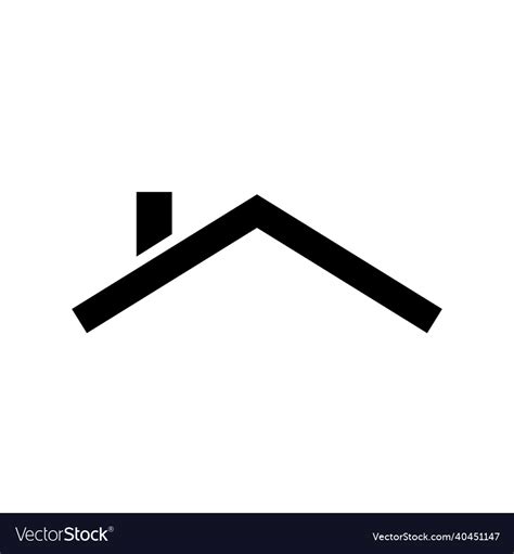 House roof icon logo silhouette flat Royalty Free Vector