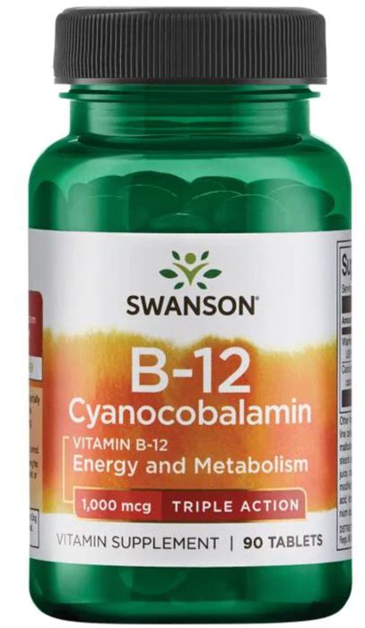 Swanson B-12 1,000 MCG Vitamins , 90 ct — Goisco.com