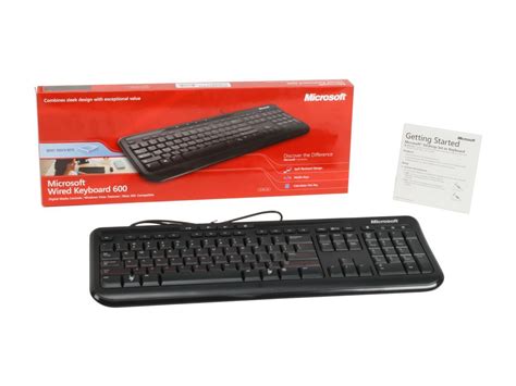 Microsoft Wired Keyboard 600 (Black). Wired Keyboard for Gaming ...