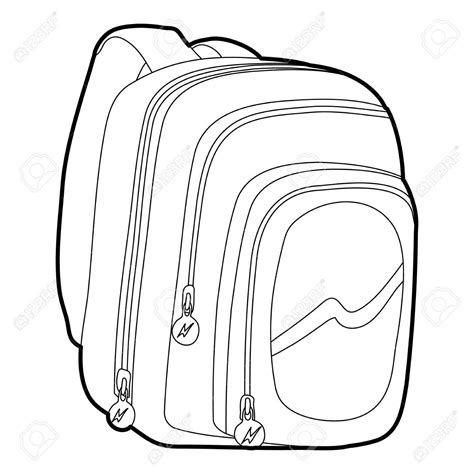 School Bag Sketch at PaintingValley.com | Explore collection of School Bag Sketch