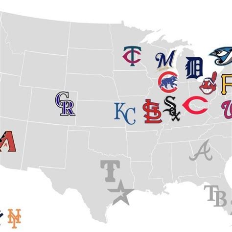 Mlb Stadium Map Printable