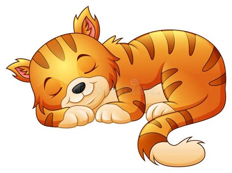 Cute Cat Sleeping. Vector Illustration Of Kitty On Blue Background And Its Head Shows Different ...