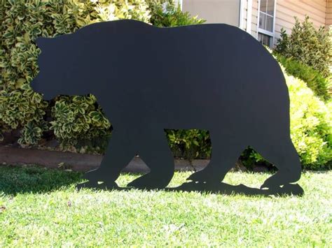 Life Size Black Bear Silhouette Steel Art