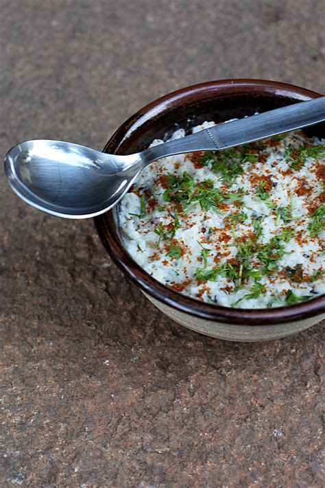 Flattened Rice With Seasoned Creamy Yogurt And Roasted Eggplant » DivineTaste