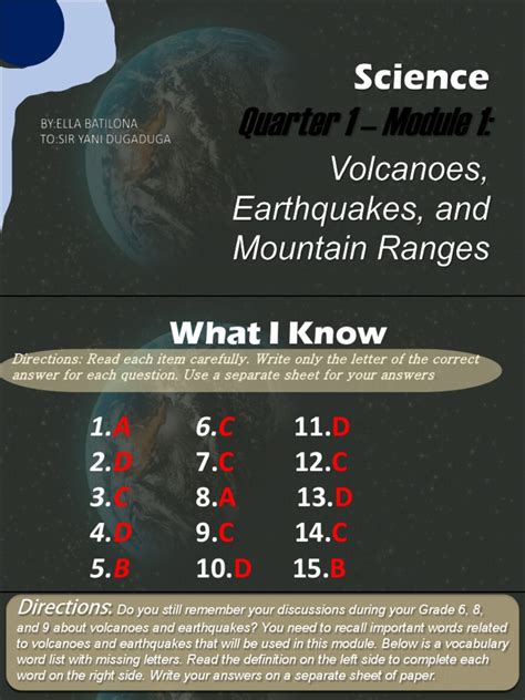 Science | PDF | Volcano | Earthquakes