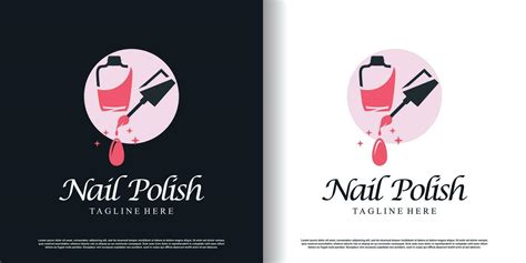 Nail polish logo with creative concept premium vector 25785139 Vector Art at Vecteezy