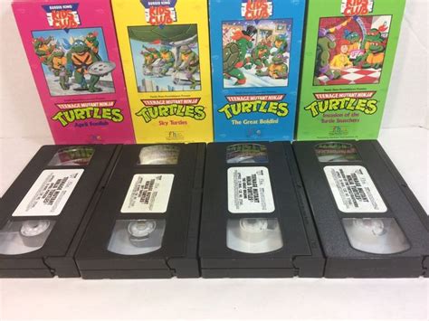 Teenage Mutant Ninja Turtles Burger King Kids Club VHS Videos- Complete Set of 4 by ...