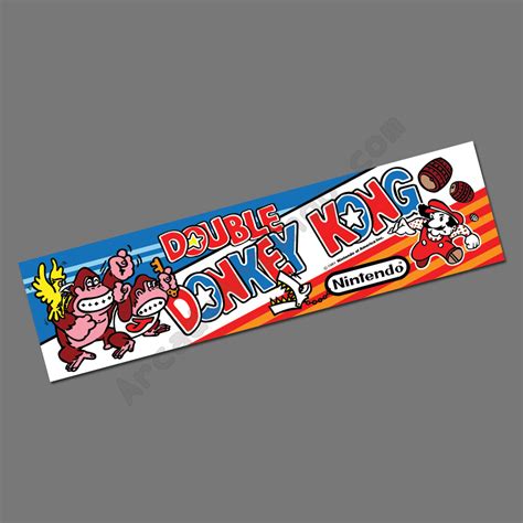 Games & Puzzles Game Room Donkey Kong Arcade Game Marquee 4x13.5 Metal Plate Image is sublimated ...