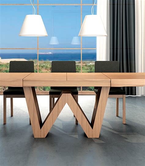 Mesa de comedor moderna extensible Wallace en Ámbar Muebles