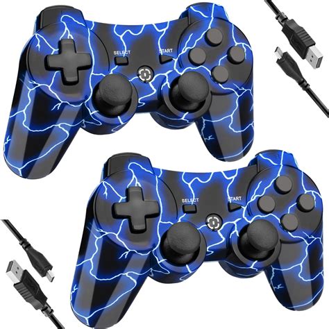 YU33 2 Pack Wireless Controller Works with PS3 Controller, Control Works with Playstation 3 ...