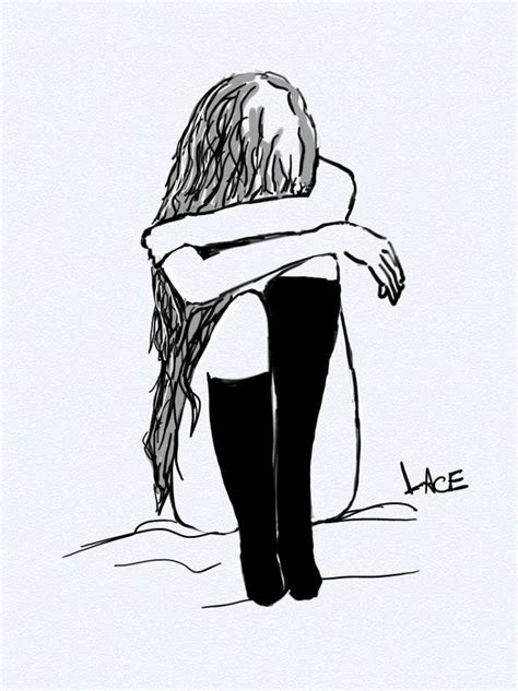 Depressed Girl Crying Drawing at GetDrawings | Free download