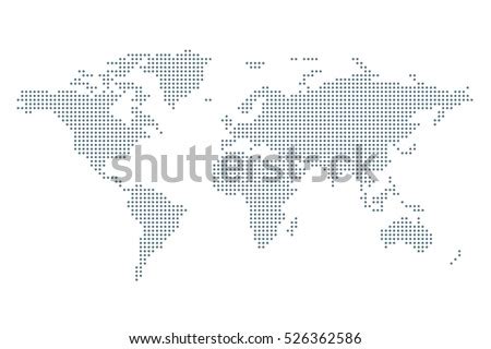 Vector Dots World Map | Download Free Vector Art | Free-Vectors