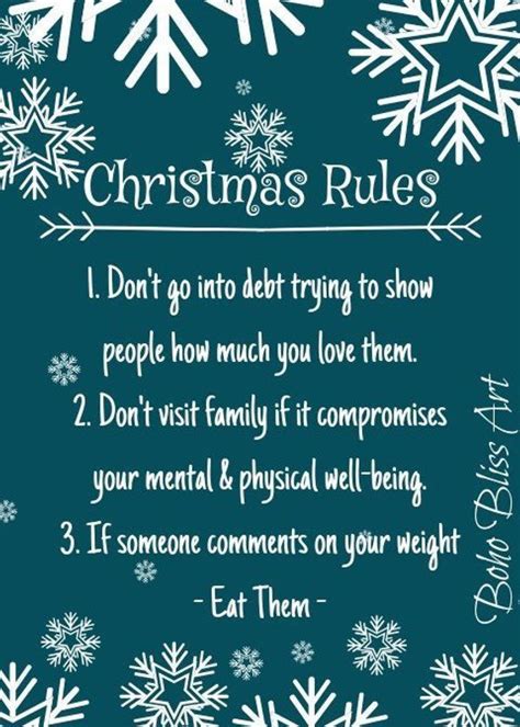 Christmas Rules | Holiday Humor | Wall Art | Instant Download | Holiday ...