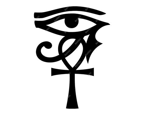 Egyptian Ankh Cross SVG Files Eye of Horus Tattoo | Etsy