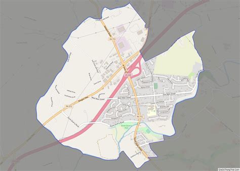 Map of Brownstown CDP, Pennsylvania