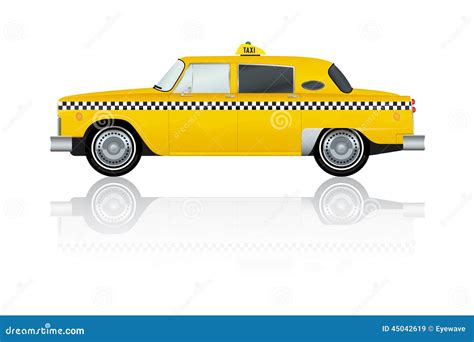 Vintage Yellow New York Taxi Stock Vector - Image: 45042619