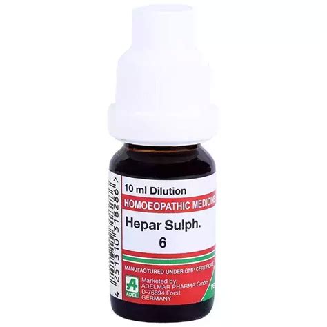 ADEL Hepar Sulph Dilution 6 CH: Uses, Price, Dosage, Side Effects ...