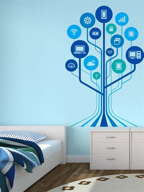 technology wall decals - Google Search | Wall decor, Modern wall decals, Office wall art