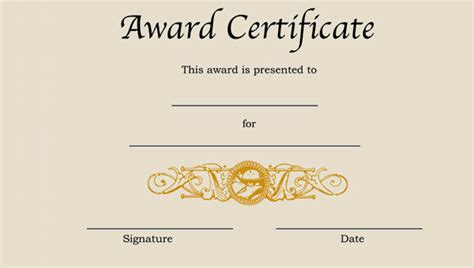 Award Certificate Template Psd