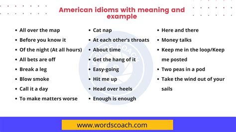 American idioms with meaning and example - Word Coach