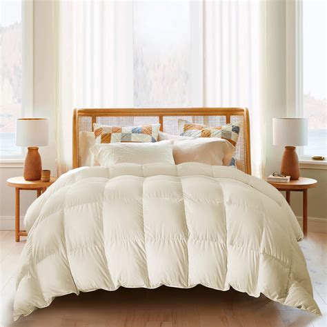 Goose Feather Down Comforter King Size, All Season Duvet Insert, Cloud ...