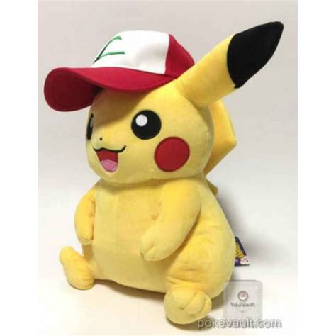 Pokemon Center 2017 Ash Hat Pikachu Movie Version Large Size Plush Toy