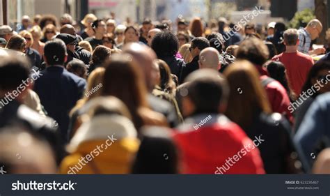 Crowd People Walking Street Stock Photo 623235467 | Shutterstock