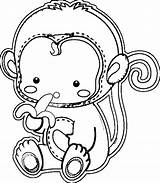 Get This Cute Baby Monkey Coloring Pages For Kids 21794 sketch template
