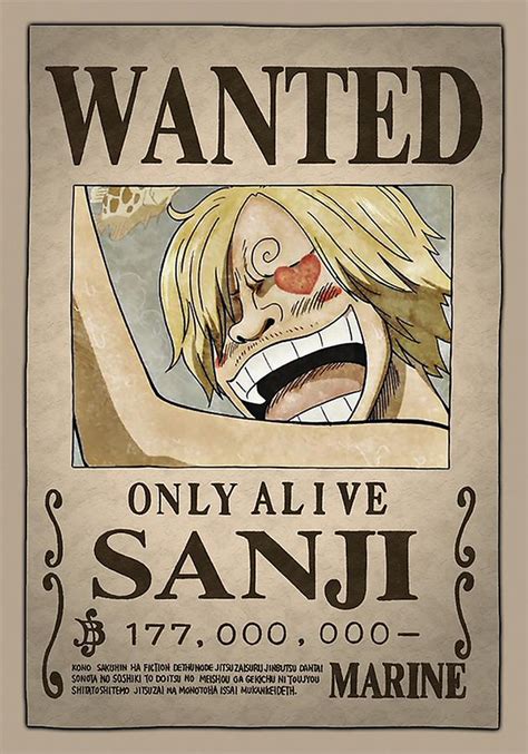 [21++] Amazing Sanji Wanted Poster Wallpapers - Wallpaper Box