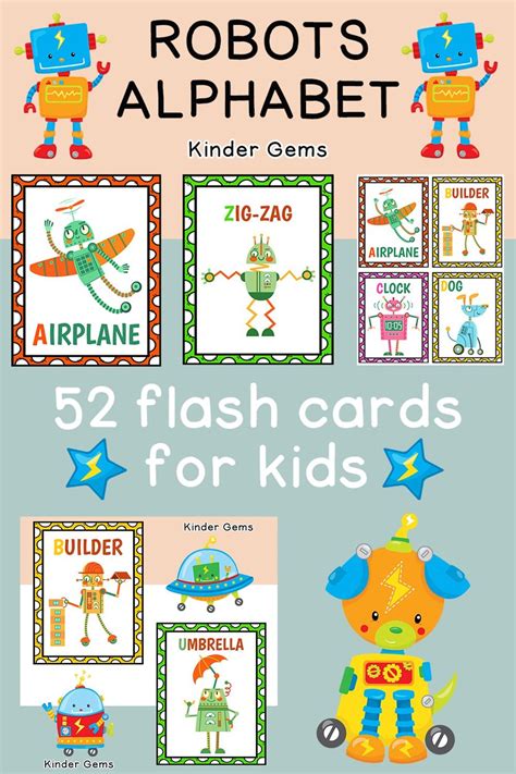 This "Robot Alphabet Flashcards" set is the perfect way to introduce young children to the world ...