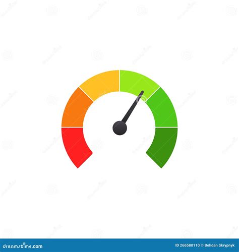 Display Color Scale Indicator. Equipment Gauge with Dial Stock Vector - Illustration of arrow ...