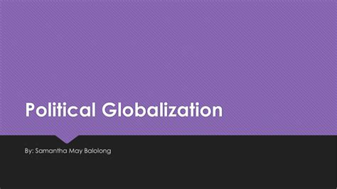 Political Globalization