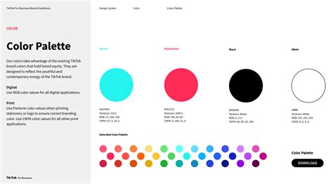 TikTok Color Palette | HEX, RGB & HSL