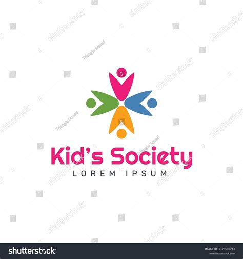 Kids Team Logo Design Template Stock Vector (Royalty Free) 2173540243 ...