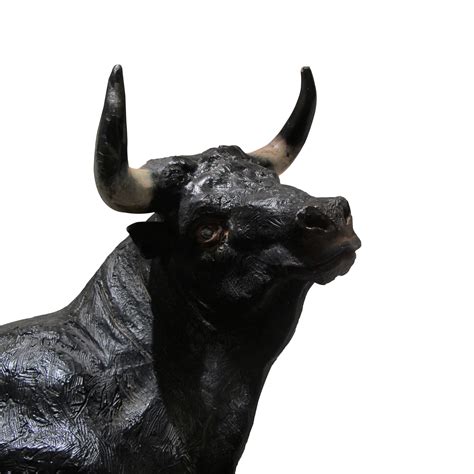 Mid-Century Large Hand-Crafted Plaster Sculpture of a Bull, Portuguese - Les Trois Garcons Interiors