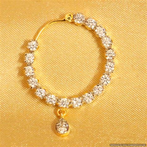 Diamond look Big Marathi Nose Ring | Diamond nose ring, Nose piercing jewelry, Nose ring