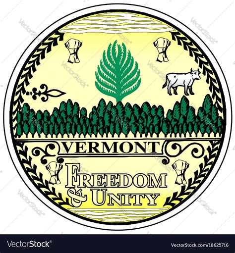 Vermont state seal Royalty Free Vector Image - VectorStock