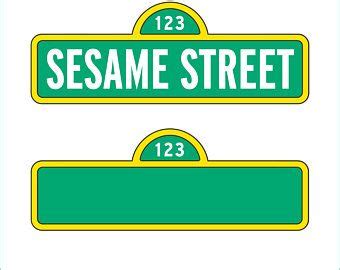 Sesame Street Sign and Blank Sign only - svg, dxf, eps, png, Pdf - Cricut Explorer - Silhouette ...