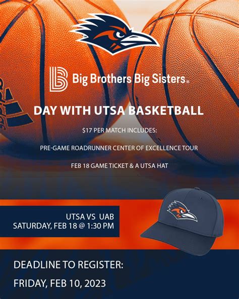 UTSA Basketball Game and Tour - Match Activity - Big Brothers Big ...