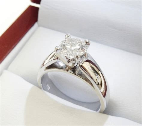 Solitaire Engagement Ring with Wide Band - DiamondNet