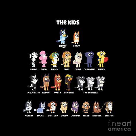 All The Kids Bluey Digital Art by Curre Apple - Pixels