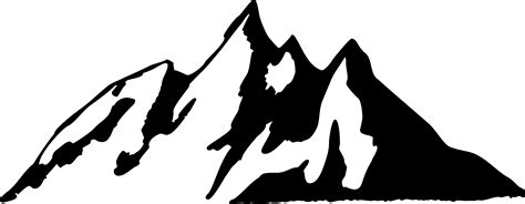 Free photo: Mountain Lineart - Black, Clipart, Lineart - Free Download - Jooinn