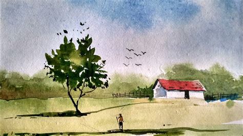 Simple Watercolor Landscape at GetDrawings | Free download