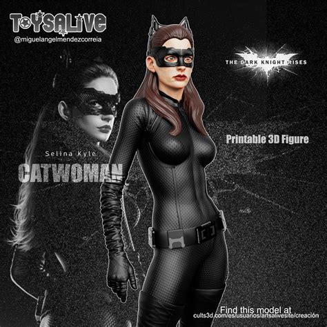 STL file Catwoman (Selina Kyle) from The Dark Knight Rises Movie 🦸‍♀️ ...