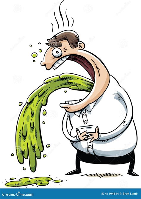 Barfing Man stock illustration. Image of cartoon, male - 41194614