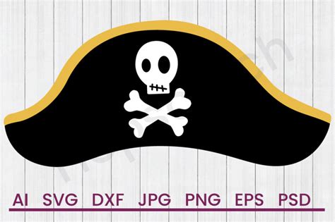 Pirate Hat - SVG File, DXF File By Hopscotch Designs | TheHungryJPEG