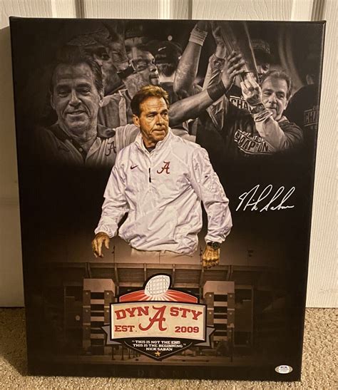 Nick Saban | Autographed Football Memorabilia & NCAA Merchandise