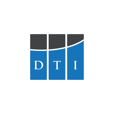 DTI letter logo design on WHITE background. DTI creative initials ...