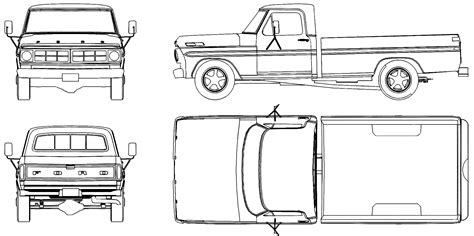 1977 ford f150 blueprint - Clip Art Library