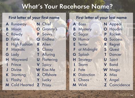 What Is Your Racehorse Name? | HORSE NATION